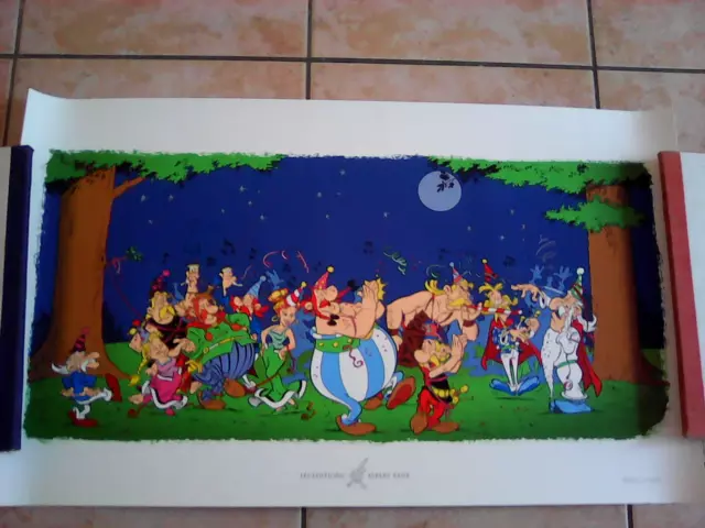 Serigraphie Asterix le banquet la fête d'anniversaire Uderzo