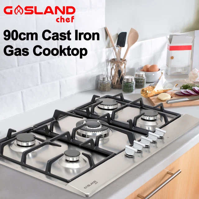 GASLAND CHEF GAS Cooktop 90CM NG LPG Kitchen Stove 5 Burner Cooker Top