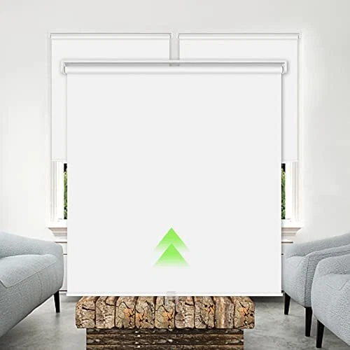 Cordless Blackout Roller Shades for Windows, Room Darkening Pull Down Roller