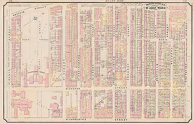 1890 Montreal, Canada, St. James Ward & Church, Reformatory Prison, Atlas Map
