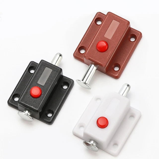 Latch with cover 10 piezas pernos de plástico cierre cerradura fácil de instalar negro