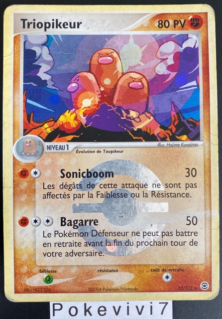 Carte Pokemon TRIOPIKEUR 22/112 Rare Reverse Bloc EX Rouge Feu Vert Feuille FR