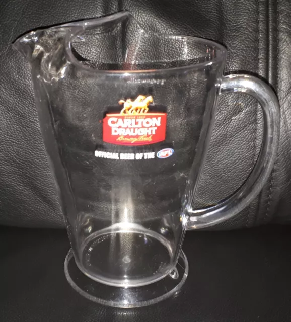 Collectable 1140Ml Plastic Pub Style Carlton Draught Beer Jug Used Condition