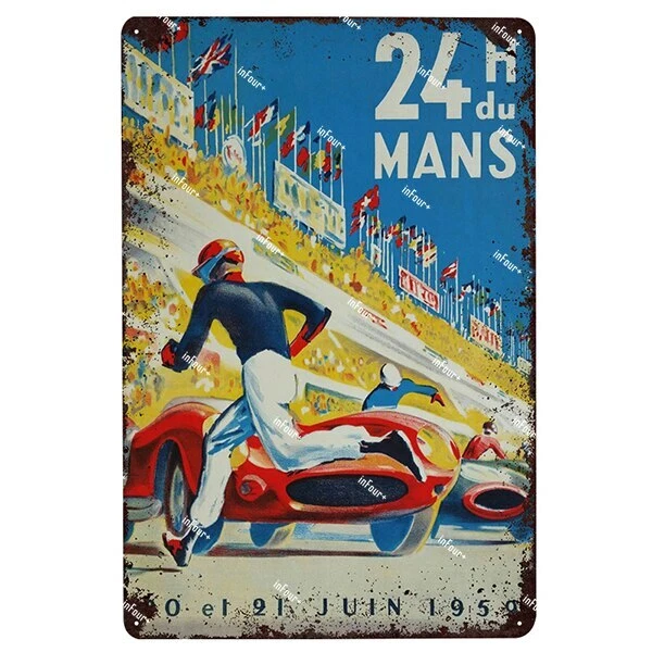 Plaque Métal Grand Prix F1 – Style Rétro Vintage – 30x20 Cm – Neuve