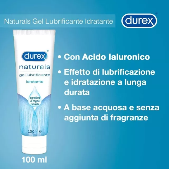 Durex Naturals Idratante Gel Lubrificante Intimo Anale E Vaginale 100 Ml Hyaluro 3