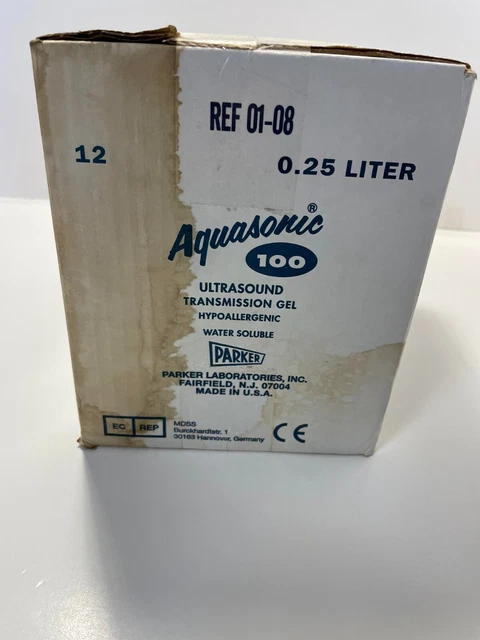 Parker Labs Aquasonic 100 Ultrasound GEL CASE OF 12 BOTTLES (8.5oz / 0.25L)