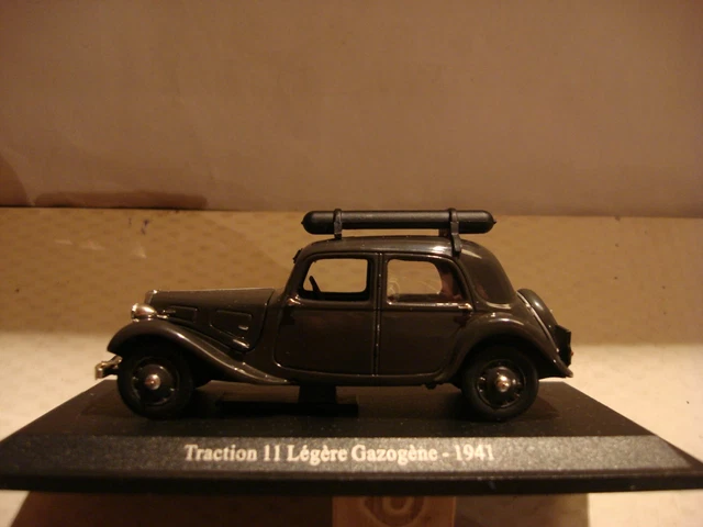 MINIATURE 1/43  (4) TRACTION 11 LEGERE GAZOGENE 1941 noire