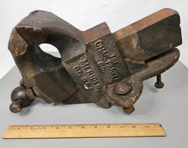 Antique / Vintage Chas. Parker Co. No. 42 Bench Vise Meriden CT USA Unrestored