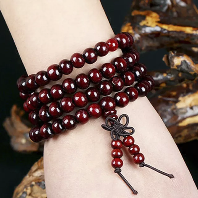 Sandalwood Tibetan Buddhism Mala Sandal Prayer Bead 108 Beads Bracelet Necklace