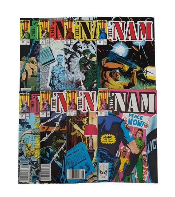 Marvel Comics The Nam Comic Book Lot of 8 Vietnam War Military #25-32 1989