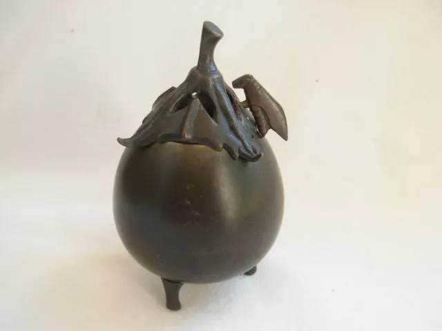 ANTIQUE JAPONESE BRONZE INCENSE BURNER,LATE 19th OR EARLY 20th CENTURY.