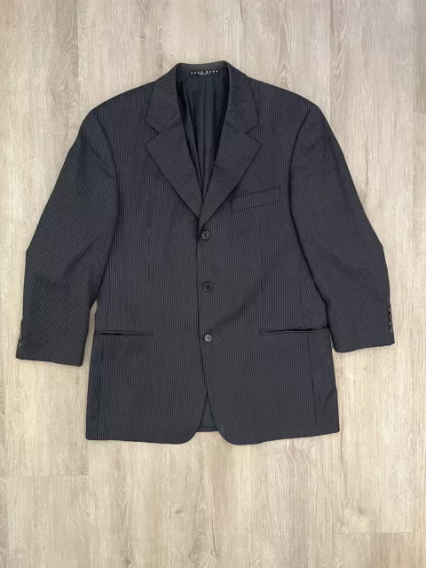 Vintage Hugo Boss Black Suit Jacket Coat 38S Made in USA 100% Schurwolle Wool