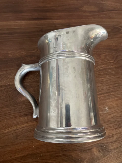 Vintage RWP Wilton Commonwealth Armetale Pewter 80 Oz Water Pitcher Ice Lip USA