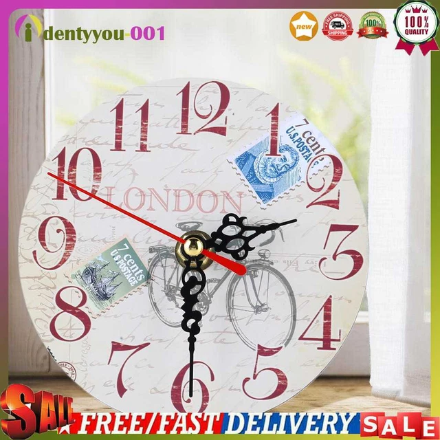 Reloj redondo adorno de madera vintage para la decoración de ropa de hogar (
