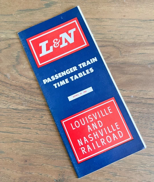 Vintage April 1966 L & N Louisville and Nashville Railroad Passenger Time Tables