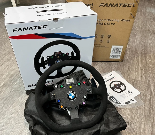 NEW FANATEC CLUBSPORT BMW M3 GT2 V2 Steering Wheel w QR1 PC PS5 Sim