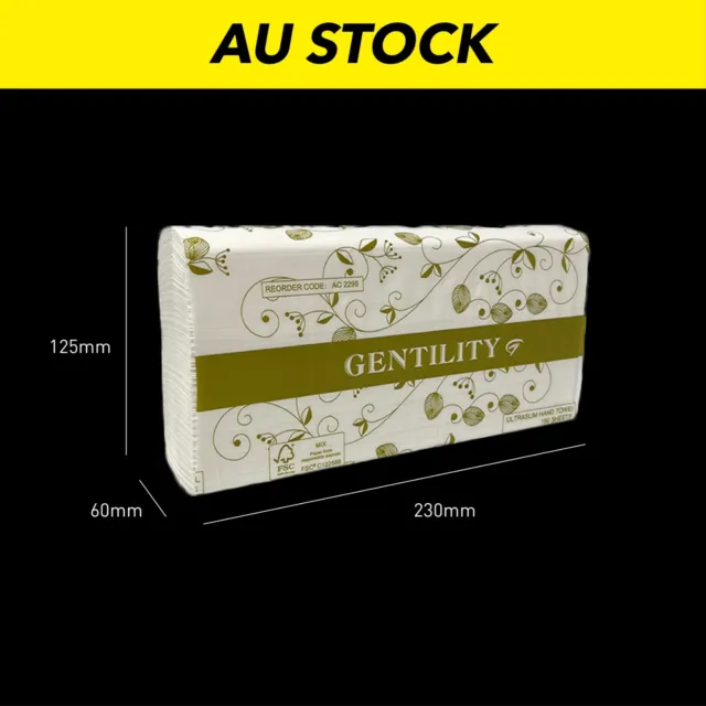 Gentility Ultraslim Paper Interleaved Hand Towel absorbent 2400sheets AC-2299 2