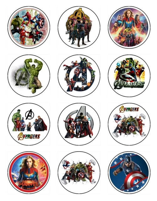 30 X Superhero Themed Edible Cupcake Toppers | Uncut On Wafer Sheet- Q - View #8