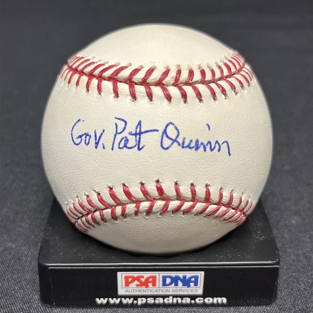 Pat Quinn Illinois Governor Signed Baseball PSA CoA