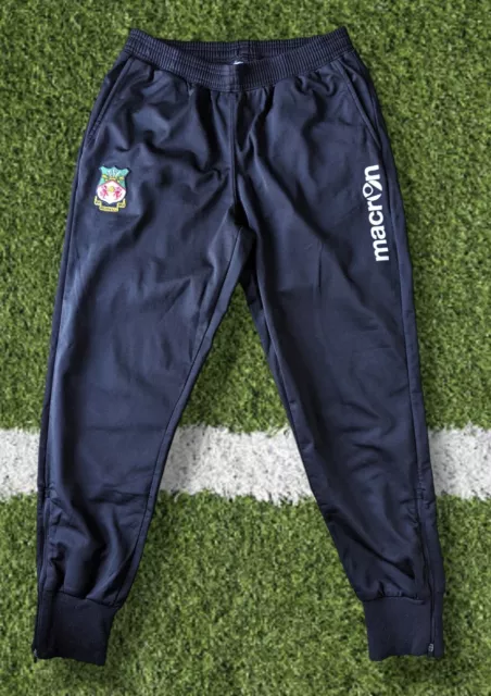 WREXHAM AFC MACRON Black Training Jogging Bottoms Size M 24.99