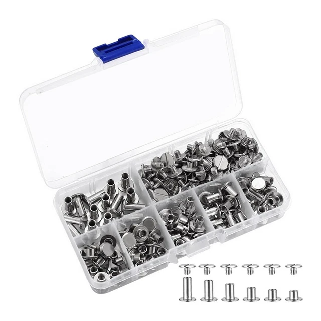 Lot De Vis Chicago - Diamètre 9mm Entraxe 5.5mm - Neuf - Pour Maroquinerie, Déco Cuir