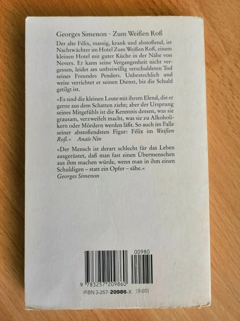 SIMENON     Zum Weißen Roß    Roman   Diogenes TB 2