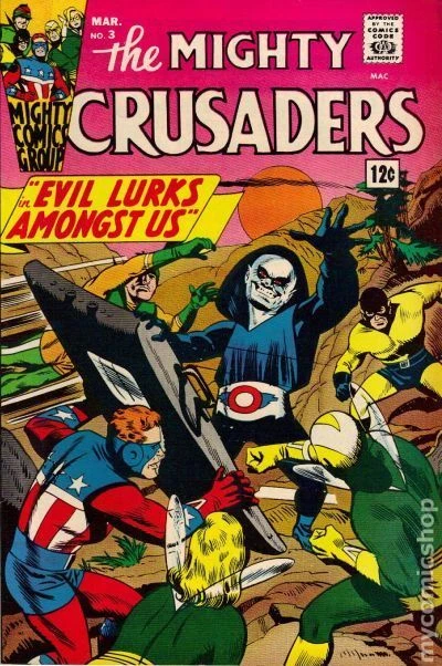 Mighty Crusaders #3 VG 4.0 1966 Stock Image Low Grade