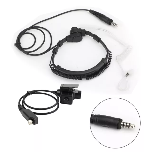 7.1mm Big Plug Tactical Throat Mic Headset pour Sepura STP8000 STP8030 STP8035