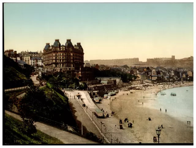 Angleterre. Yorkshire. Scarborough. Grand Hotel. Vintage photochrom by P.Z, Phot