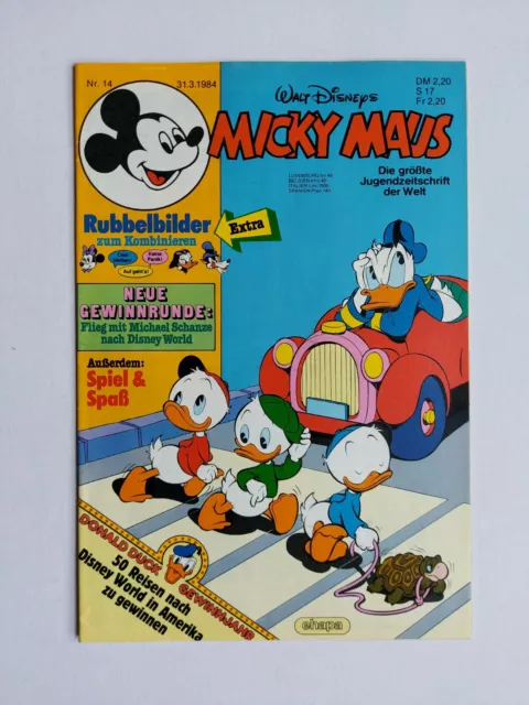 Ehapa - Micky Maus Nr.14 / 31.3.1984 - Top Zustand / Z1 (mit Rubbel Beilage)