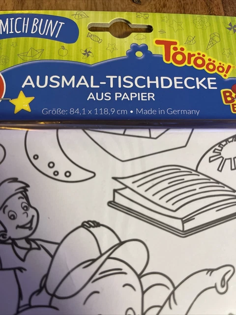 Mal Mich Bunt Ausmal-Tischdecke aus Papier, Motiv Benjamin Blümchen Stück 2020 2