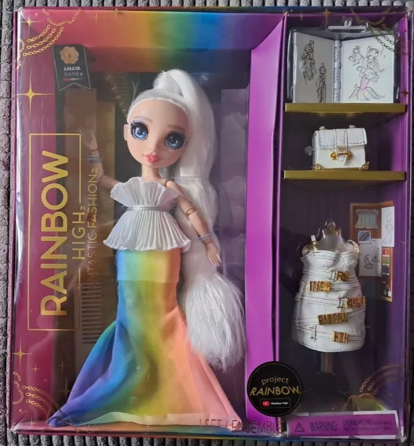 Rainbow High Amaya Raine Rainbow Runway Fantastic Fashions Doll 11" Damaged Box