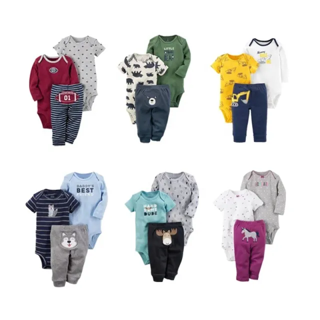 Set pantaloni con bretelle per neonati bambine 3 pezzi abiti per neonati Regno Unito