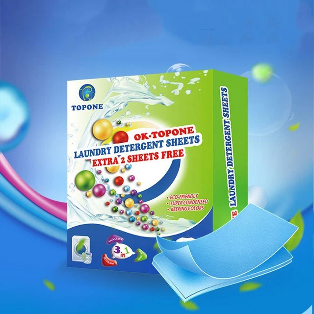 WASHING POWDER SHEETS Laundry Strips Laundry Detergent Wash Paper