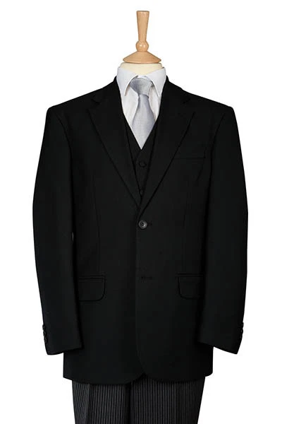 Masonic 3 Piece Suit Masons Morning Suit Mens Black Jacket Waistcoat Trouser New