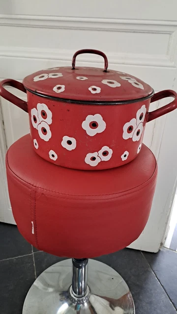 Cocotte En Fonte Le Creuset Rouge - 18 Cm - Vintage - Occasion