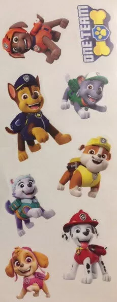 PAW PATROL wall stickers 8 decals Ryder Chase Marshall Rubble Rocky Zuma Skye