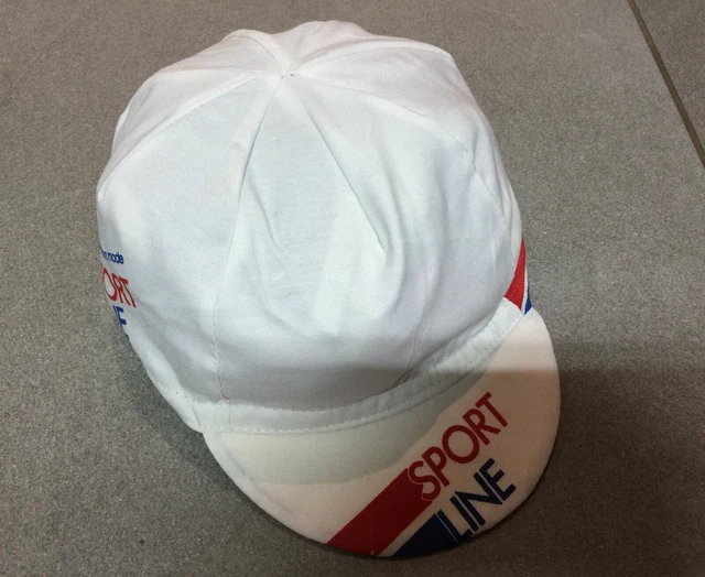 Casquette Cap Blanche Velo Cyclisme Belge Belgium Team Sponsor Sport Line Rare