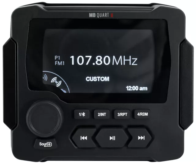 MB Quart GMR-LED Gauge Hole Marine Receiver Bluetooth AM/FM/Weather Band/USB