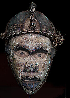 Primitive African Tribal Bakongo Fetish Mask  -- Congo ADE 6