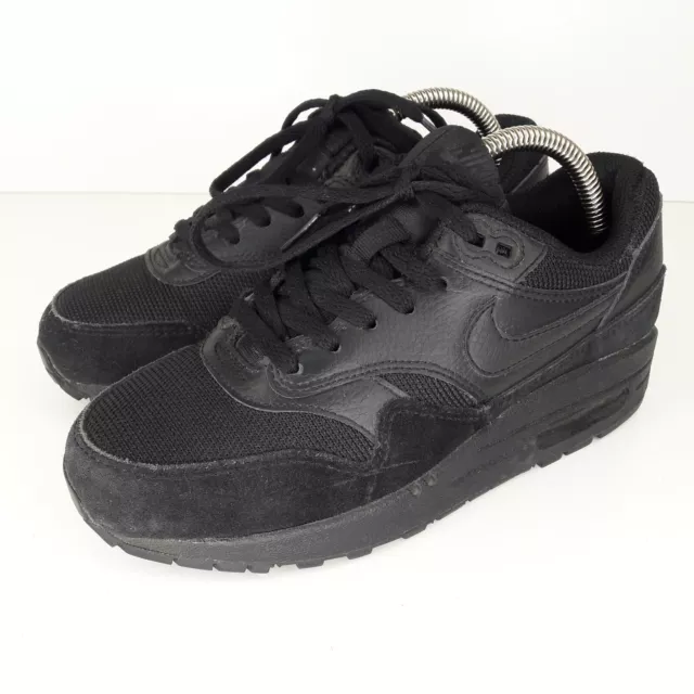 Scarpe da ginnastica Nike ragazze UK 3 EUR 35,5 bambini Air Max 1 GS triple nere