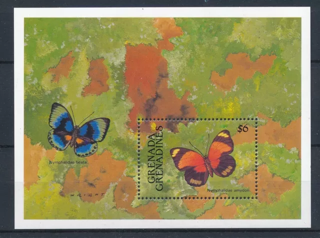 [PRO554] Grenada 1991 Butterflies good sheet very fine MNH