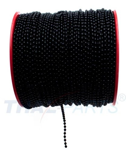 100 m cadena esférica 2,4 mm negra sobre rollo cadenas esféricas 100 metros cadena esférica