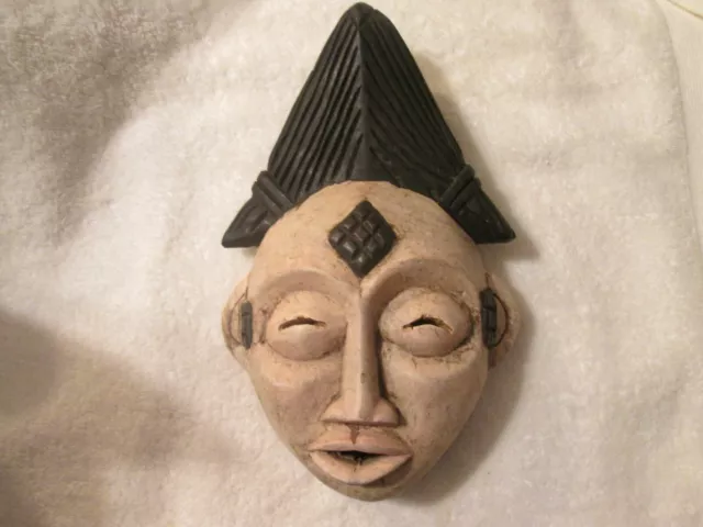 Punu Maiden Spirit Mask White Gabon African Tribal Art Mukudji