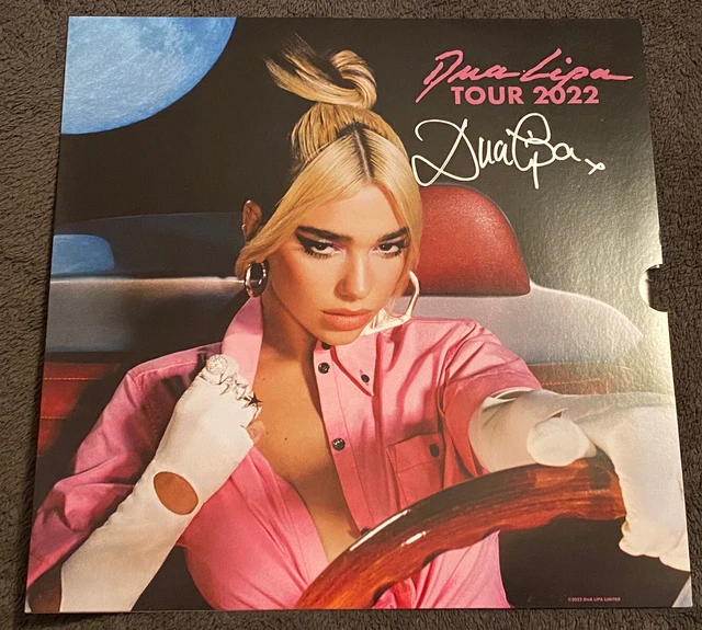 DUA LIPA SIGNED auto Future Nostalgia Tour Vinyl LP Jacket (No Disc
