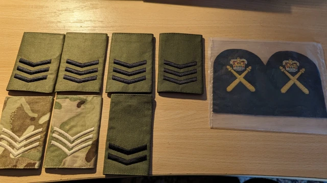 ROYAL MARINE SERGEANT Rank Slides Genuine British Army Issue £14.99 ...