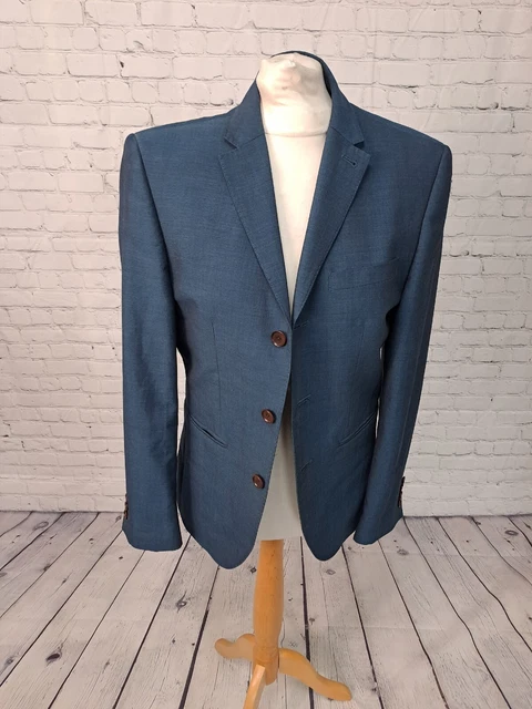 Giacca tuta blu Next Tailoring misto lana taglia 38" circonferenza petto (CY29)