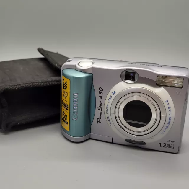 Canon PowerShot A30 1.2MP Compact Digital Camera Silver Tested