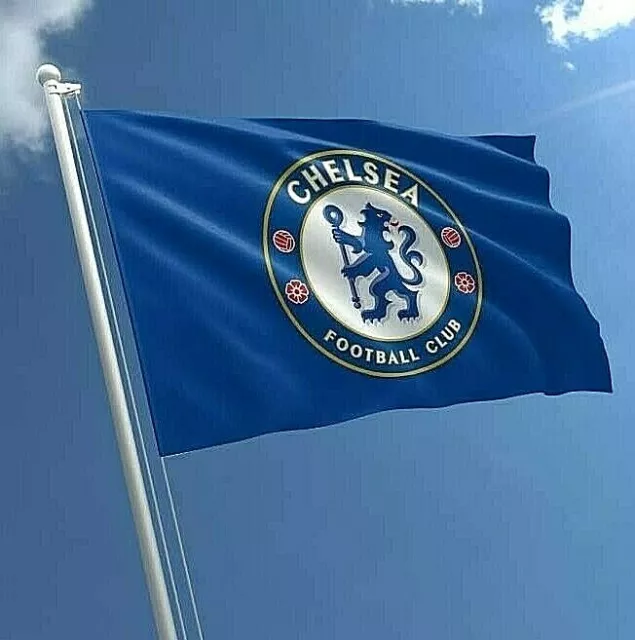 CHELSEA FC LARGE FOOTBALL WINDOW BANNER CLUB MAST FLAG 5 X 3ft OFFICIAL GIFT CFC