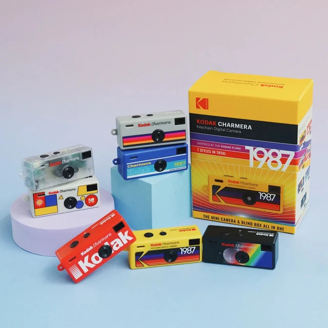 THE KODAK CHARMERA. A keyring camera contained in a blind box. What colour will you get? Will it be the secret? Preorders live, get in quick before the first round sells out